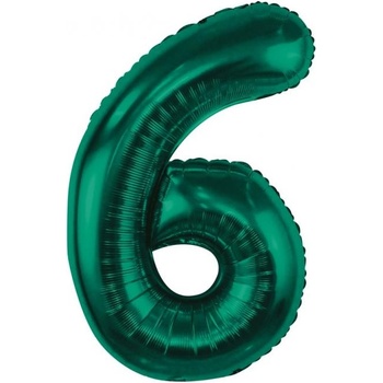 Image 1 of Godan Балон от фолио цифра 6 тъмнозелен 85 см