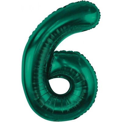 Godan Балон от фолио цифра 6 тъмнозелен 85 см