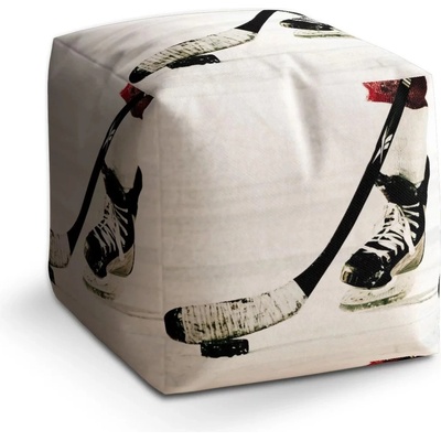 Sablio Taburet Kostka Lední hokej: 40x40x40 cm – Hledejceny.cz