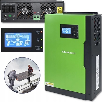 Qoltec 53886 Hybridní solární invertor mimo síť 3,5 kW 100A 24V MPPT Sinus
