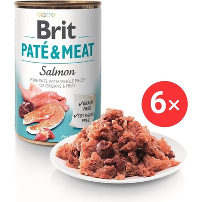 Brit Paté & Meat Salmon 6 x 400 g
