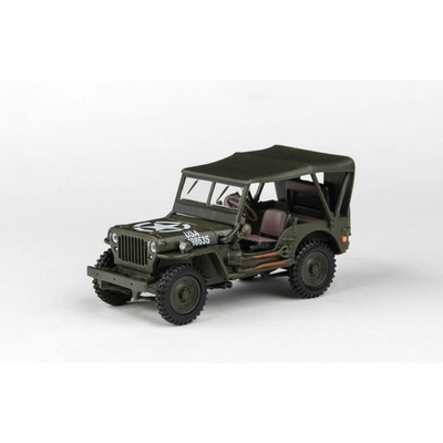 Abrex Cararama Ton Military Vehicle Soft Top Military zelené 1:43