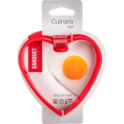 Banquet Forma na smažení silikonová CULINARIA Red 10x10x6 cm, srdce – Zboží Dáma