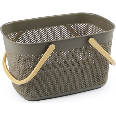 Prima-obchod Plastový košík 18,5x28 cm 10 zelená khaki