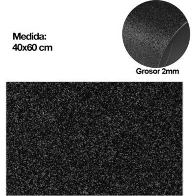 Pěnová guma EVA - glitter černá