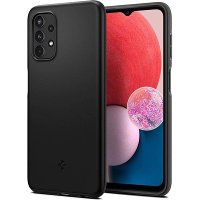 Spigen Thin Fit Case - качествен тънък матиран кейс за Samsung Galaxy A13 (черен)