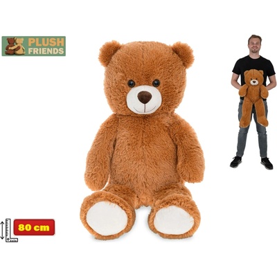 Mikro trading Plush Friends Medvěd tmavě hnědá 80 cm