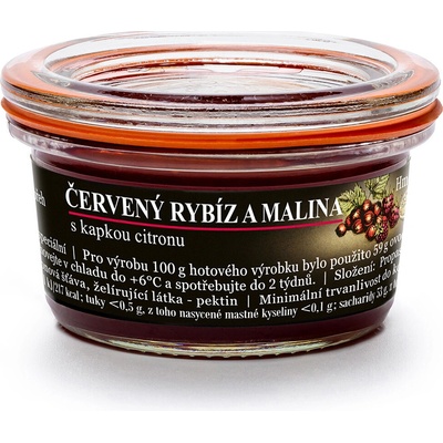 Via Delicia Červený rybíz a malina s kapkou citronu 65g