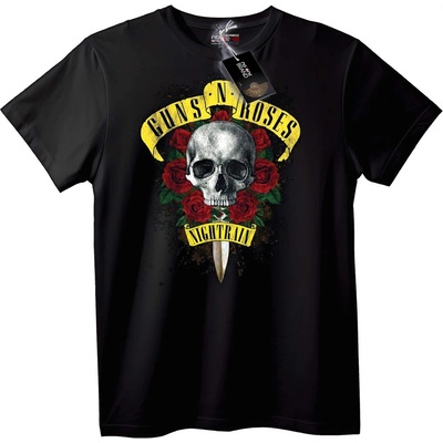NOONEBRAND Тениска Guns N' Roses Нощен Влак - 4XL, White