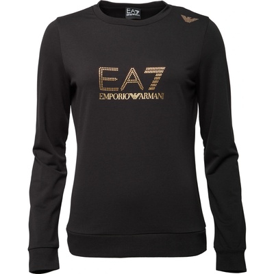 EA7 Emporio Armani mikina dámska s nášivkou čierna