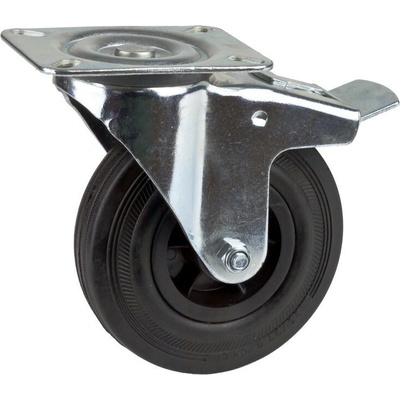 Dema Gumové otočné koliesko s brzdou 125 mm, do 60 kg 21335D