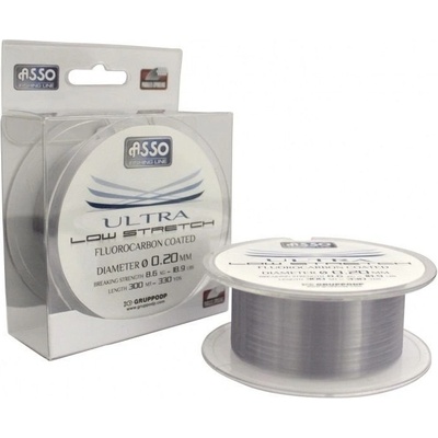 Asso Ultra Low Stretch Čirá 300 m 0,16 mm 4,6 kg