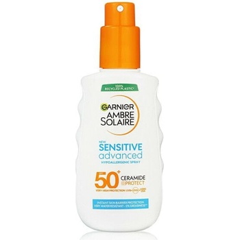 Garnier Ambre Solaire Sensitive Advanced Hypoallergenic Spray voděodolný opalovací sprej SPF50+ 150 ml