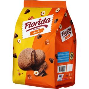 Florida Cookies Dark с какаов и лешников крем Оранжева опаковка 200г
