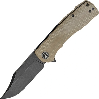 Petrified Fish PFP03 Victor Black Stonewash K110 khaki Micarta PFP03KMDW