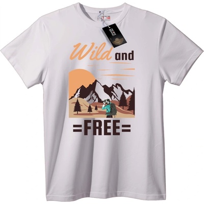 NOONEBRAND Тениска Диви и Свободни Планинари - L, White