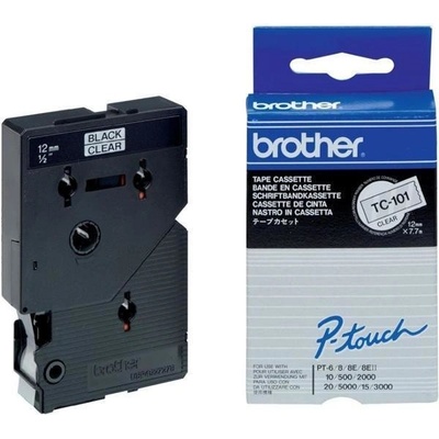 Páska Brother TC-101 - originálne (Čierny tlač / priesvitný podklad)