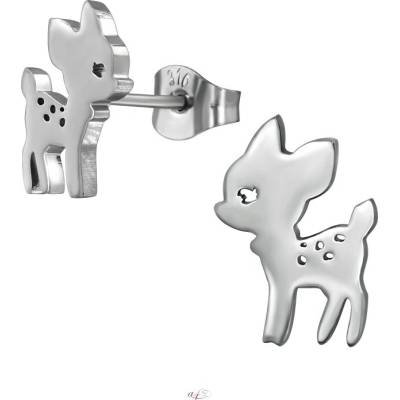 All4Silver Náušnice ocelové srneček S4976