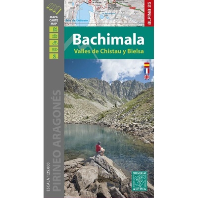 mapa Bachimala - Valles de Chistau y Bielsa 1:25 t.