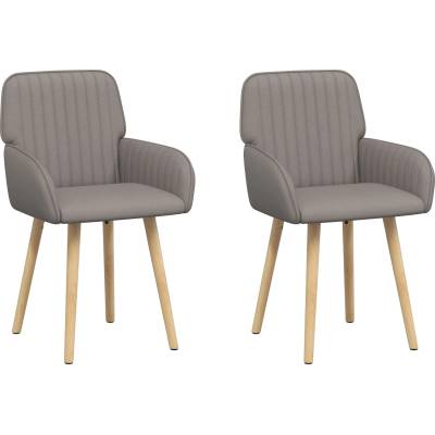 vidaXL Обедени столове 2 pcs Текстил Таупе 56, 5 x 50 x 87, 5 см (42034290)