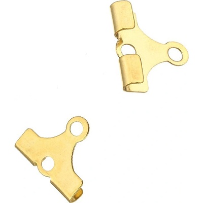 Nerezové 1,5-2mm koncovky na kord Zlaté - 1Ks+B - 50Ks