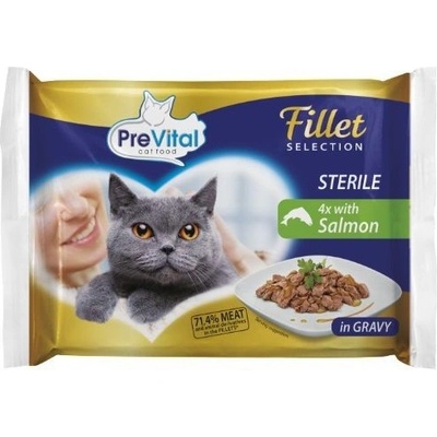 PreVital Fillet Selection Sterile losos v omáčce 4 x 85 g