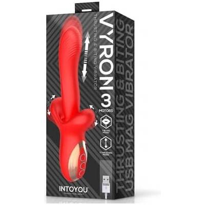 InToYou Vyron 3 Motors Thrusting & Biting Vibrator Red