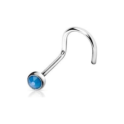 Šperky4U zahnutý piercing do nosu opalit N01046-B
