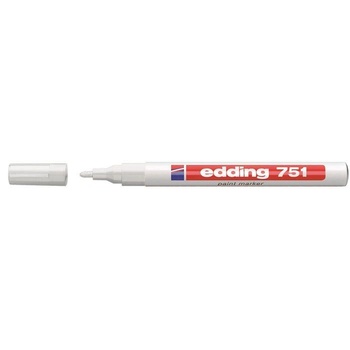 edding Маркер, Edding, 751, 1-2 мм, бял (TED7511) (TED7511)