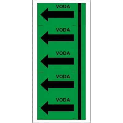 DUKO VODA směr vlevo Formát: arch 5 ks - 24 x 50 mm