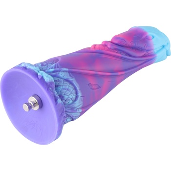 Image 1 of HISMITH HSA139 Soft Silicone Dildo KlicLok 19cm Purple