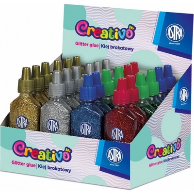 Astra Glitrové lepidlo s trblietkami Creativo 35 ml mix farieb 332114003