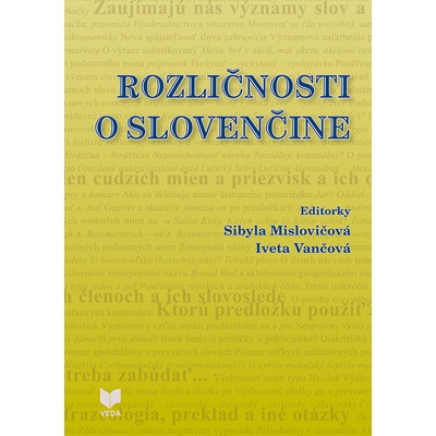 Rozličnosti o slovenčine