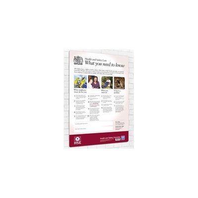 Health and safety law" - "what you need to know" ("Great Britain: Health and Safety Executive")(Wallchart) (9780717663699)