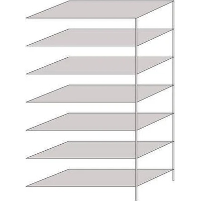 Extera.cz Hathor přístavbový, 230 x 130 x 60 cm, 1 100 kg, 7 polic, světle šedý 24736