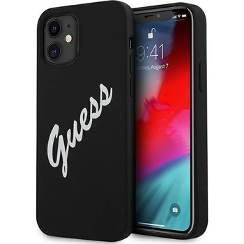 GUESS Калъф Guess Vintage White Script за Apple iPhone 12 mini, Black (GUE001112)