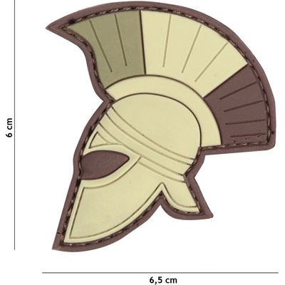 Gumová nášivka 101 Inc Spartan Helmet - multicam