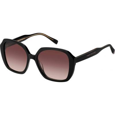 Tommy Hilfiger Слънчеви очила Tommy Hilfiger Women's Square Round Sunglasses - Black