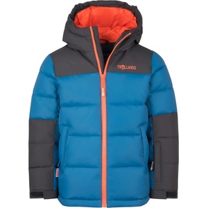 TROLLKIDS Детско зимно яке Trollkids Kid's Narvik Jacket Pro Winter jacket - Nordic Blue / Black / Flame Orange - размер 164 (EU) (703-4669-0519)