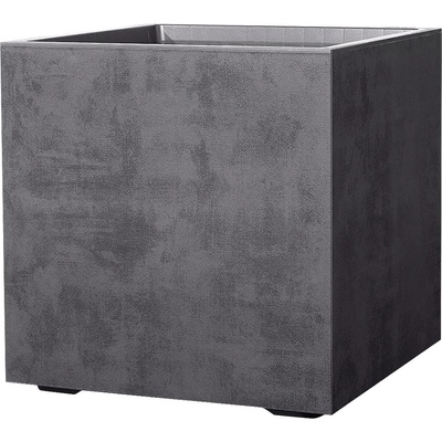 Deroma Samozavlažovací květináč Millenium Cubo 49 x 49 x 49 cm plast antracit 9H834SZ