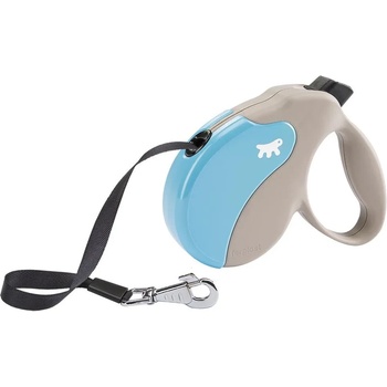 Ferplast - Amigo Tape Medium - Автоматичен повод за кучета до 25 кг, 5 метра лента - синьо сив