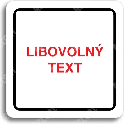 ACCEPT Piktogram libovolný text - bílá tabulka - barevný tisk