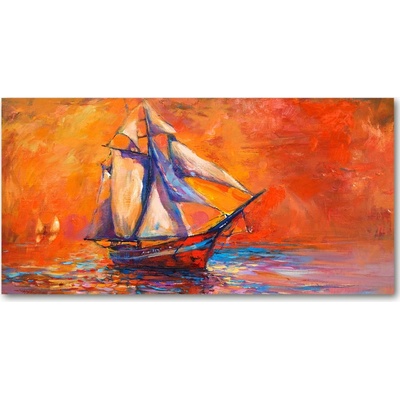 Fotoobraz na skle tropická pláž 100x50 cm