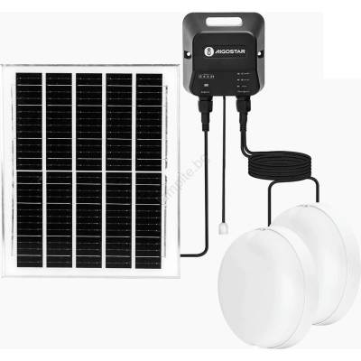 - LED Соларна лампа 2xLED/70W/12V 12000 mAh 6500K Ø 20, 5 см (AI2010)