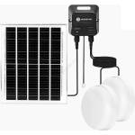 Aigostar - LED соларно осветително тяло 2xLED/70W/12V 12000 mAh 6500K диаметър 20, 5 см (AI2010)