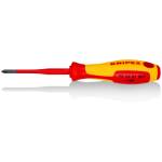 KNIPEX Отвертка PH/S 1, VDE 1000V жълто-червена ръкохватка 187мм, Knipex (K982401SLS) - yavor-m