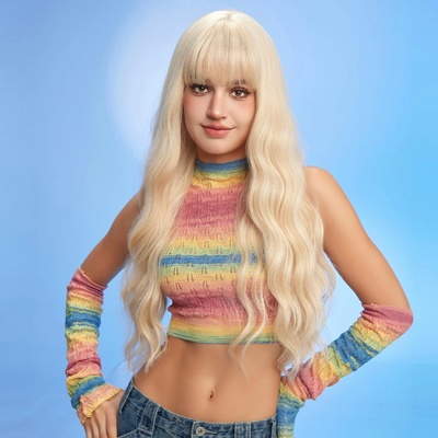 Dlhá perleťová blond parochňa Ginger