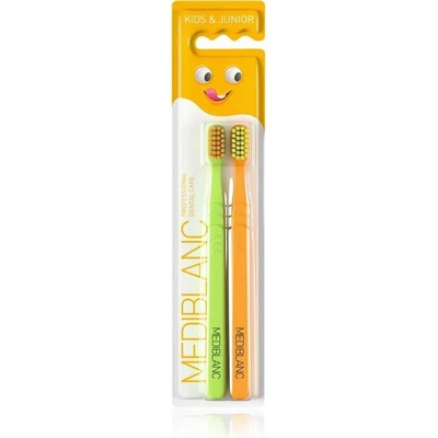 Mediblanc Dětský zubní kartáček Ultra Soft Zelená/Oranžová 2 ks