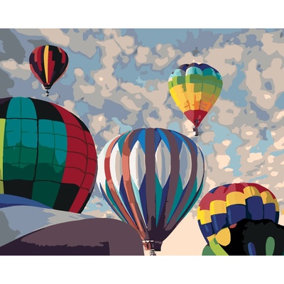ZUTY Malování podle čísel DUHOVÉ HORKOVZDUŠNÉ BALONY DENNIS FRATES Rozměr 40 x 50 cm Rámování vypnuté plátno na rám