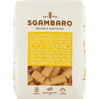Sgambaro bronzové ťahané Polovičné Rigatoni 0,5 kg